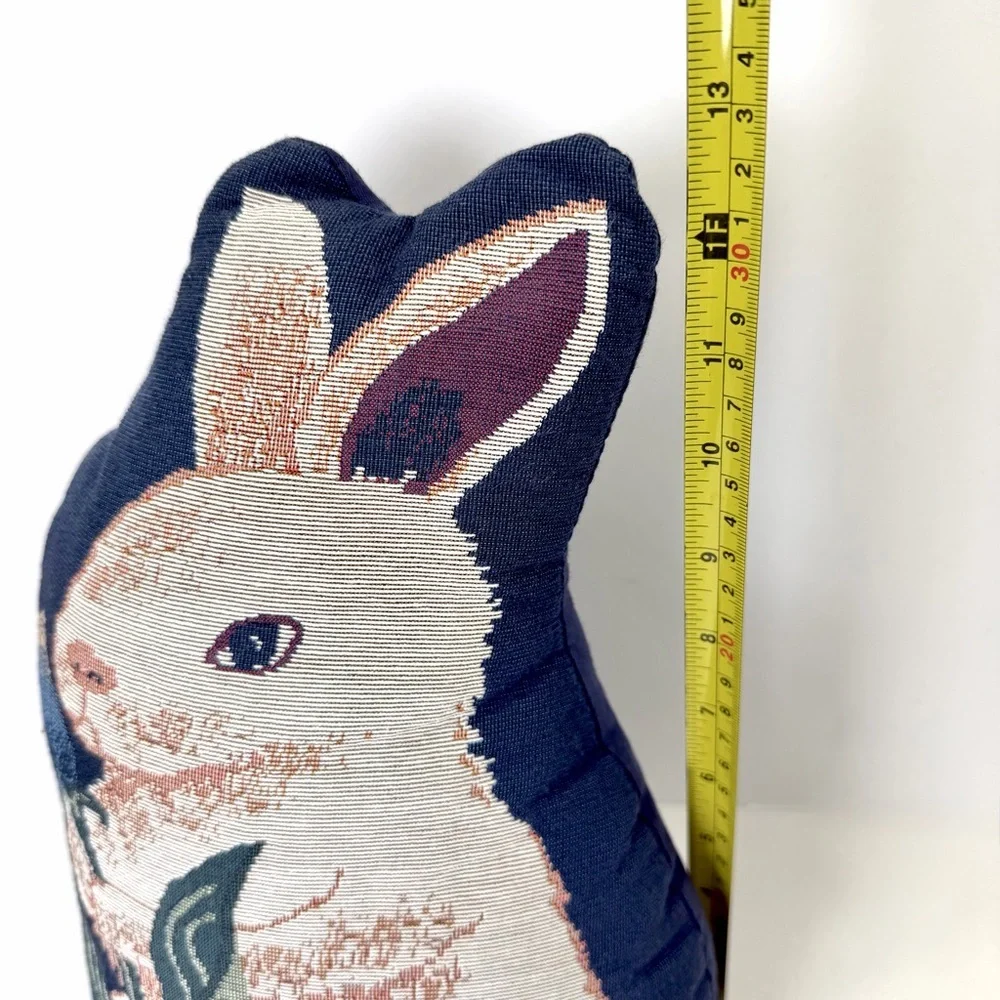 Vintage Bunny Rabbit Tapestry Doorstop Cottagecore Decor